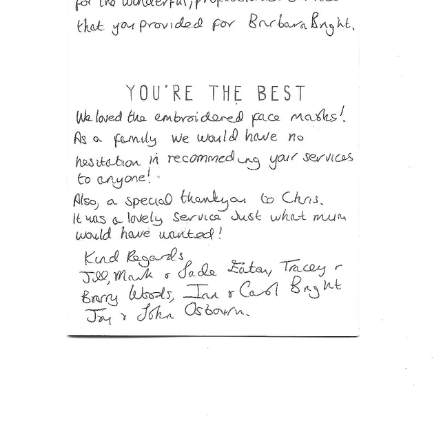 Thank You letters